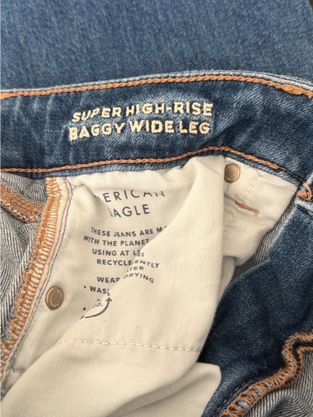 American Eagle Outfitters Relaxed Baggy Wide-Leg Jeans - Blue